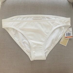 NWT Michael Michael Kors Hipster Bikini Bottom Classic Solid White Size S